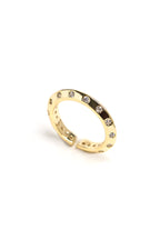 Altın Kaplama Taşlı Elips Yüzük