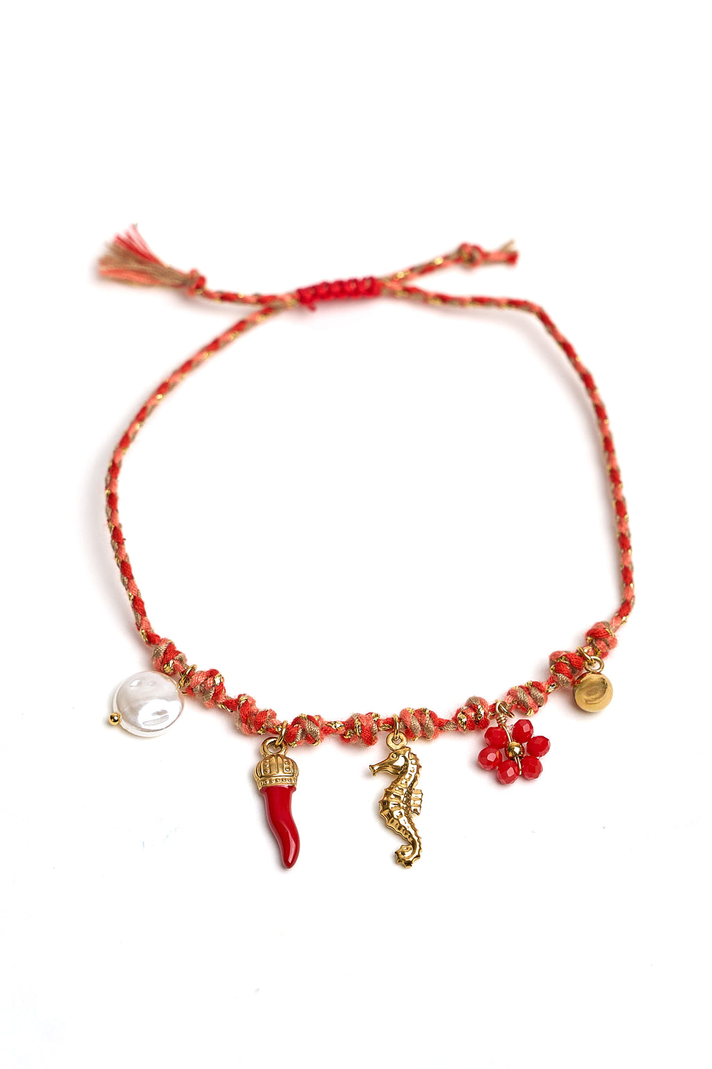 Çelik Summer Charms Kırmızı Halhal