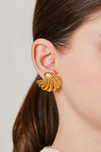 Steel Oyster Earring