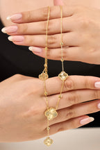 14K Altın Kaplama Yonca Kolye