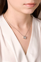 Steel Letter Necklace M Silver