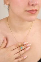 Nazar Boncuklu Altın Kaplama Kolye