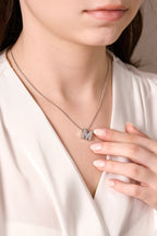 Steel Letter Necklace M Silver