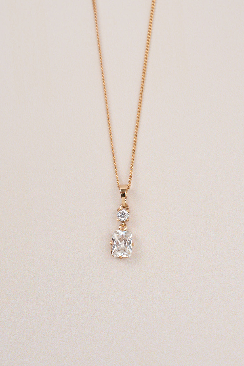 Xuping Baguette Model Stone Necklace