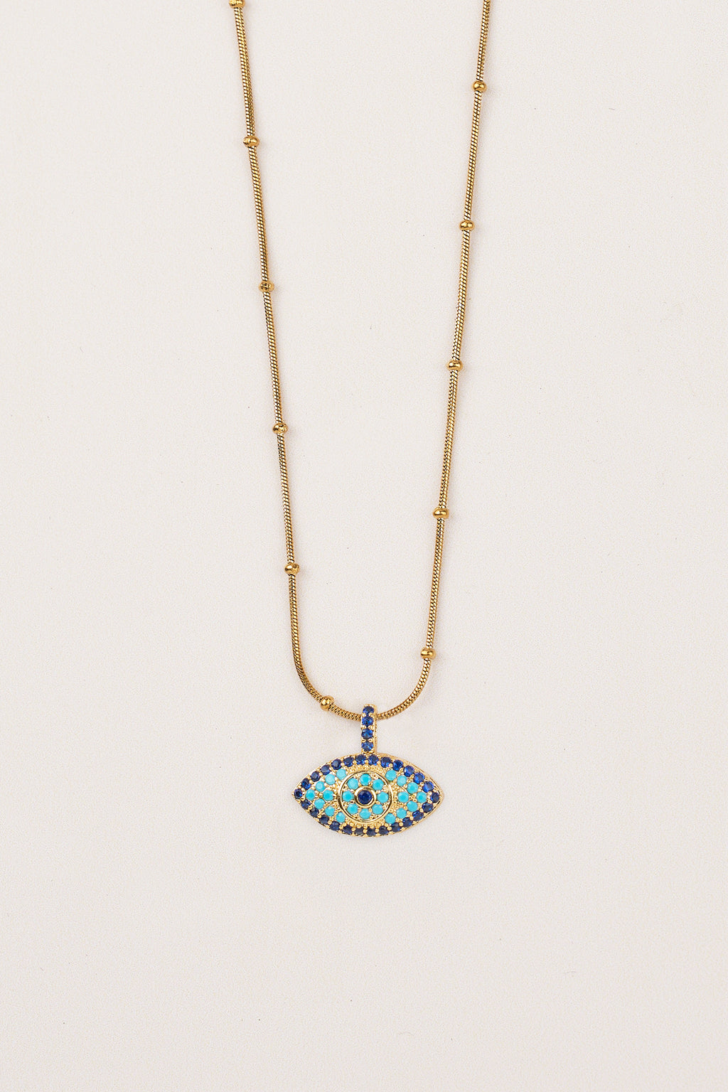 22 Carat Gold Plated Night Eye Necklace