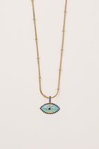 22 Ayar Altın Kaplama Gece Göz Kolye