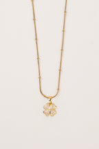 22 Ayar Altın Kaplama Tasarım Yonca Kolye