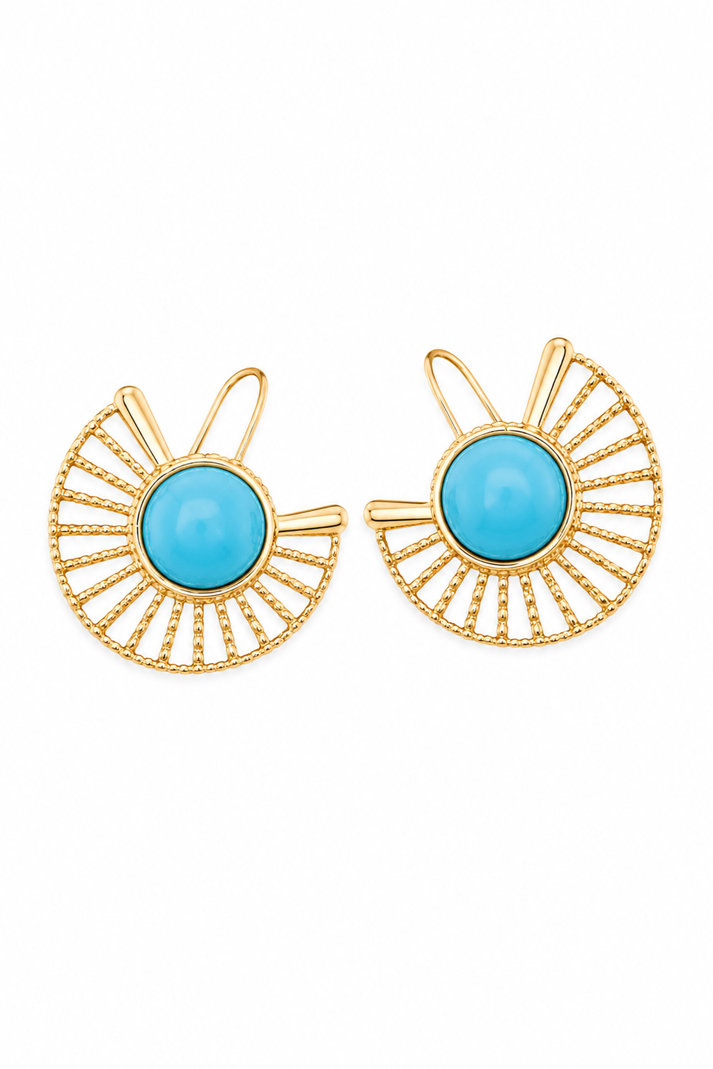 Altın Kaplama Blue Muse Küpe
