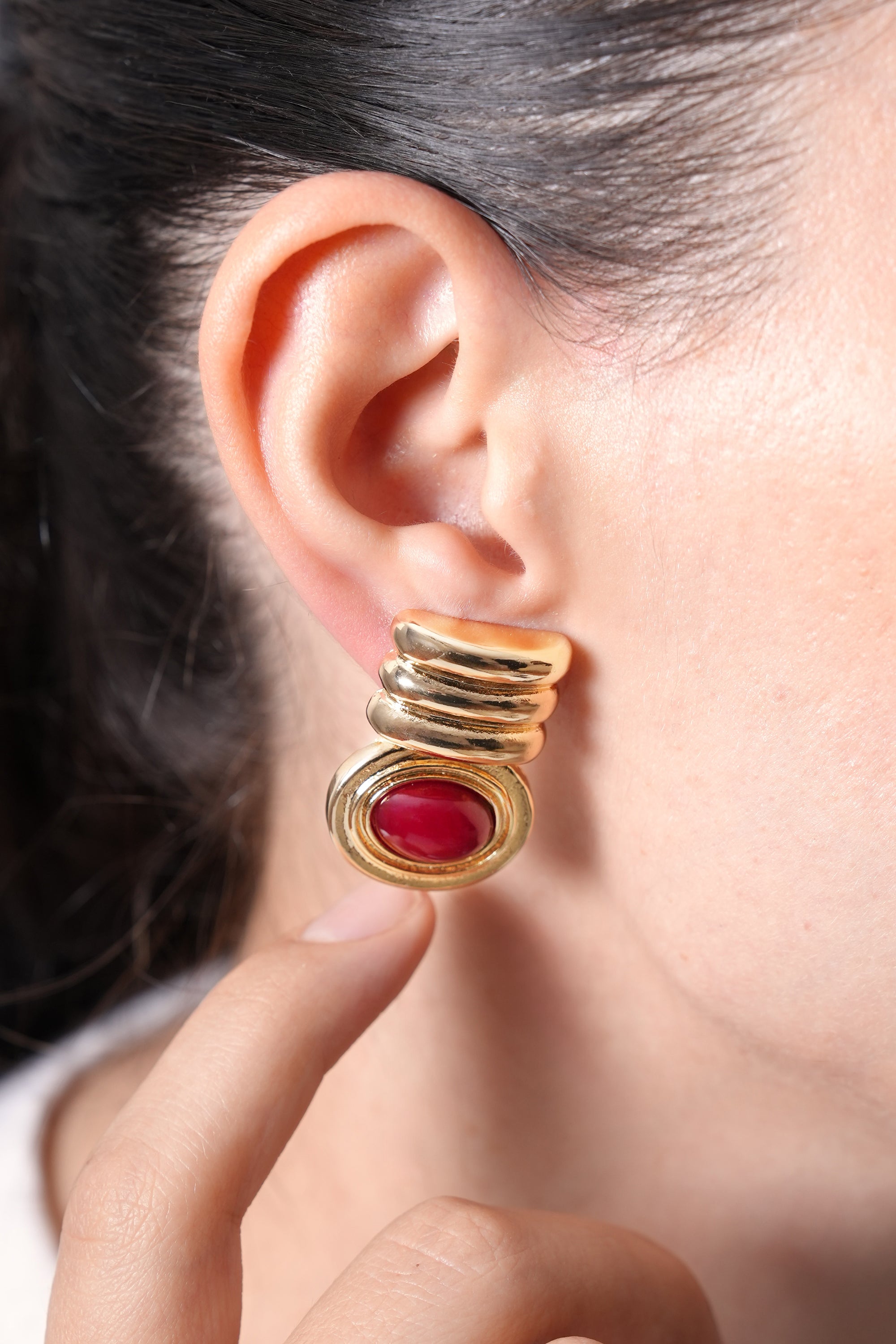 Özel Seri Zeréé Küpe Bordo