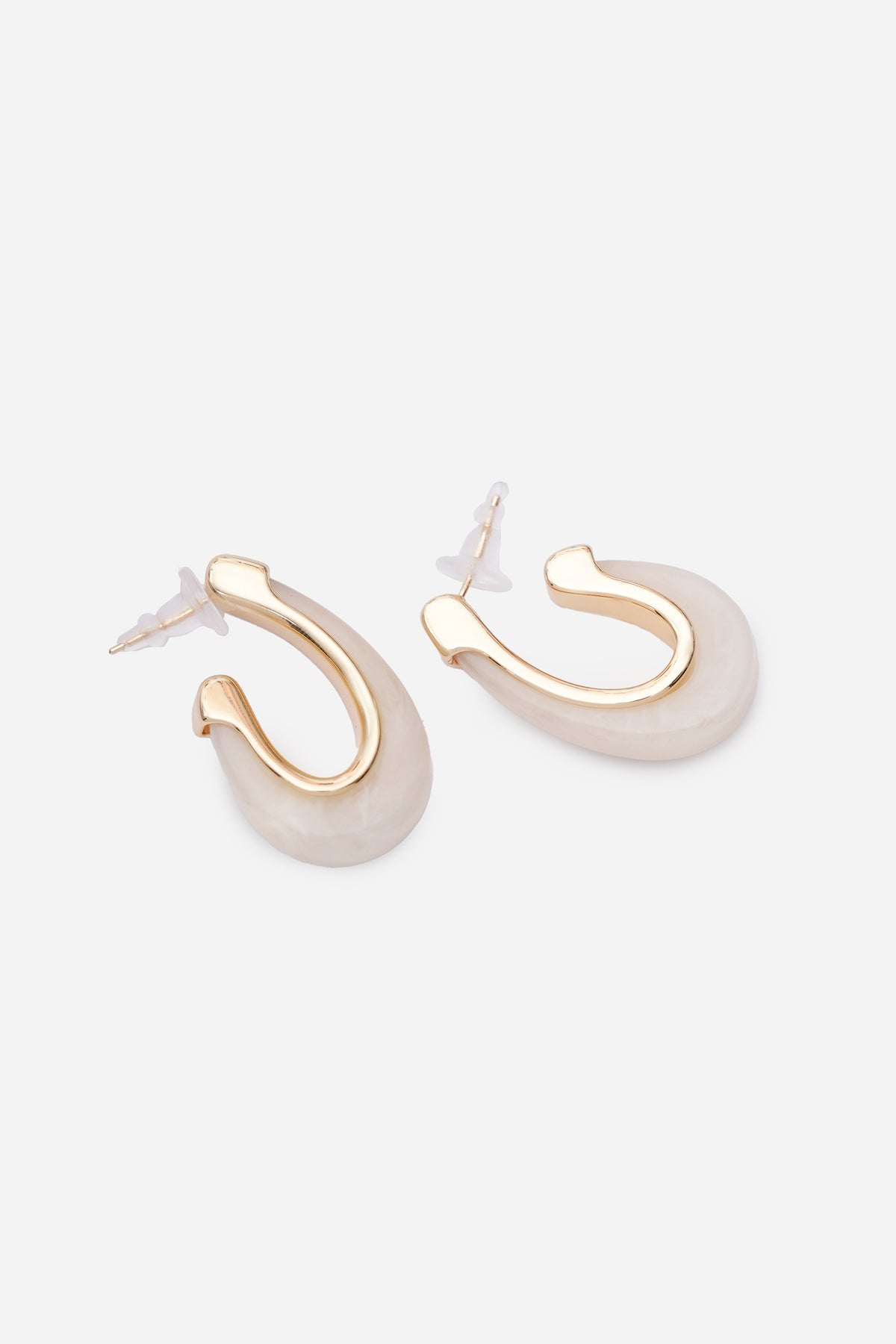 Özel Seri Oval Vanilla Küpe (Uç Kısmı Gümüş)