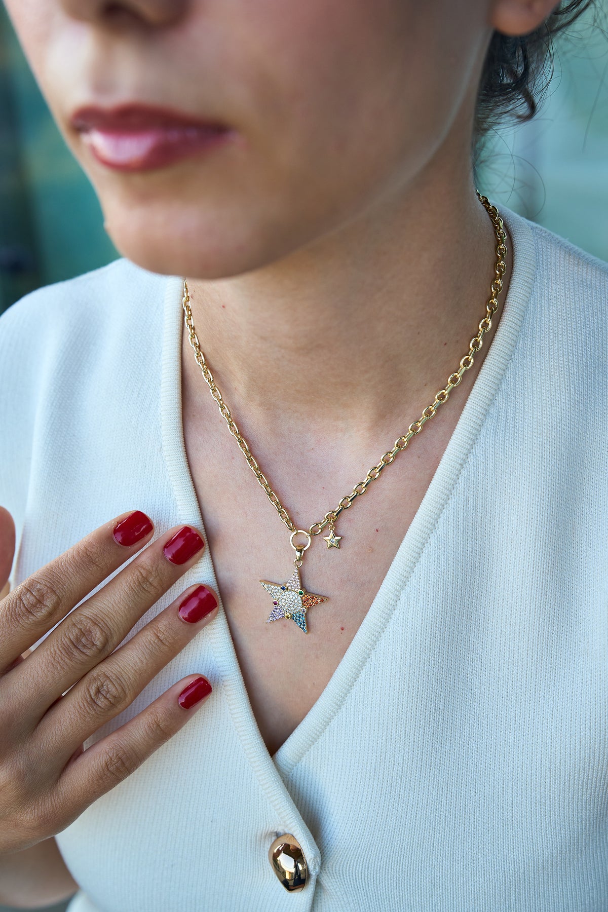 14K Star Glow Kolye