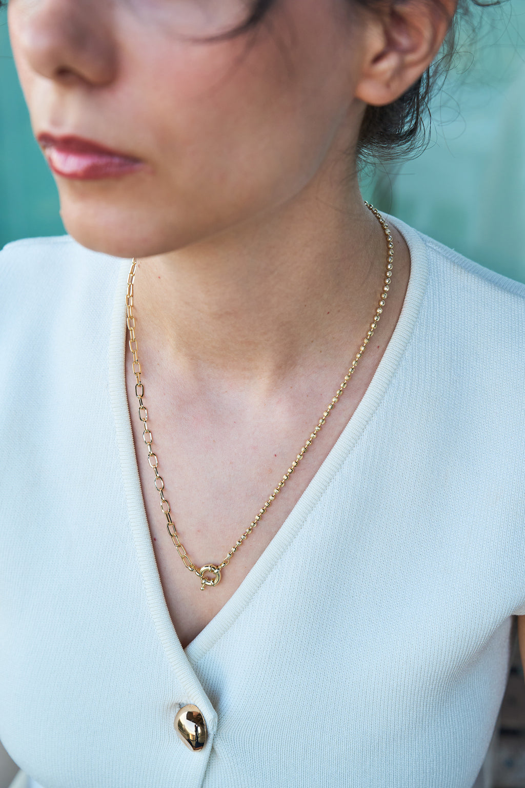 14K Luna Zincir Kolye