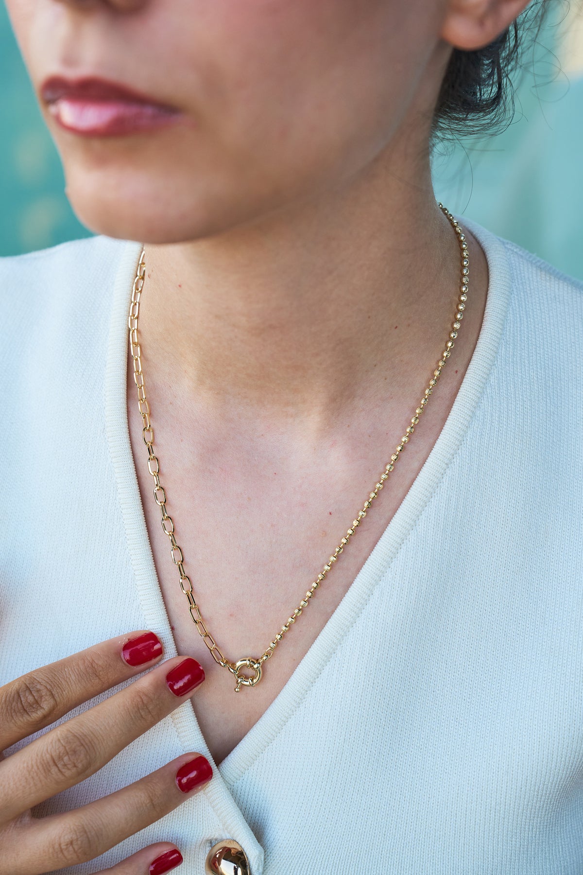 14K Luna Zincir Kolye