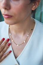14K Kareli Zincir Kolye