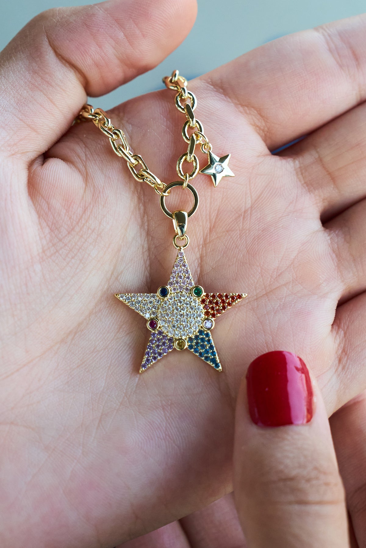14K Star Glow Kolye