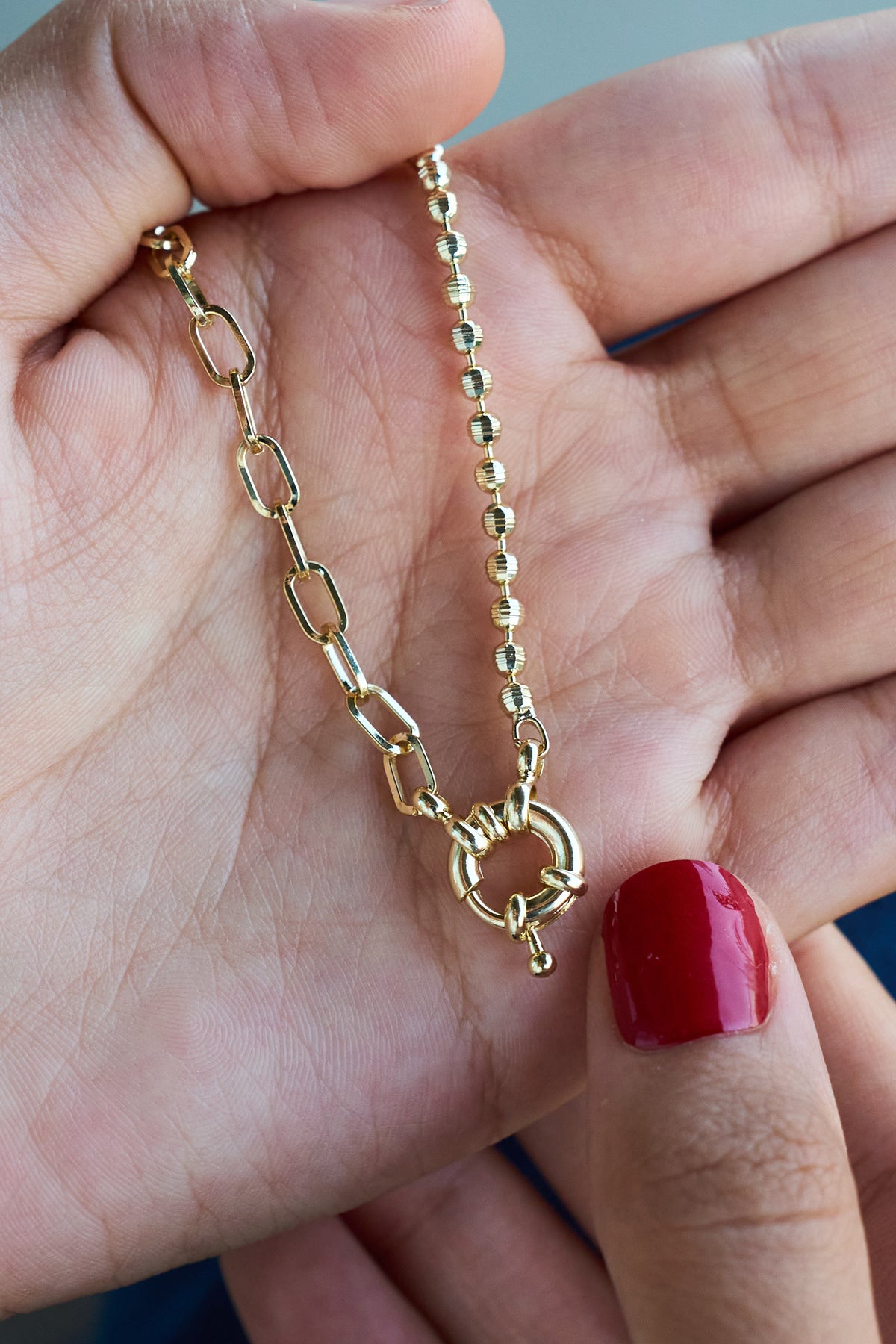 14K Luna Zincir Kolye