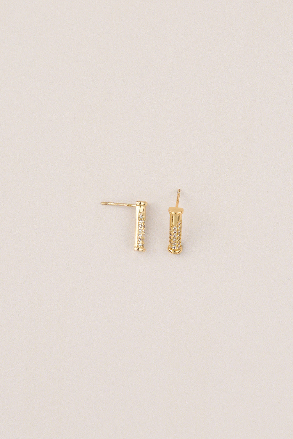 22 Carat Gold Plated Long Stone Earrings