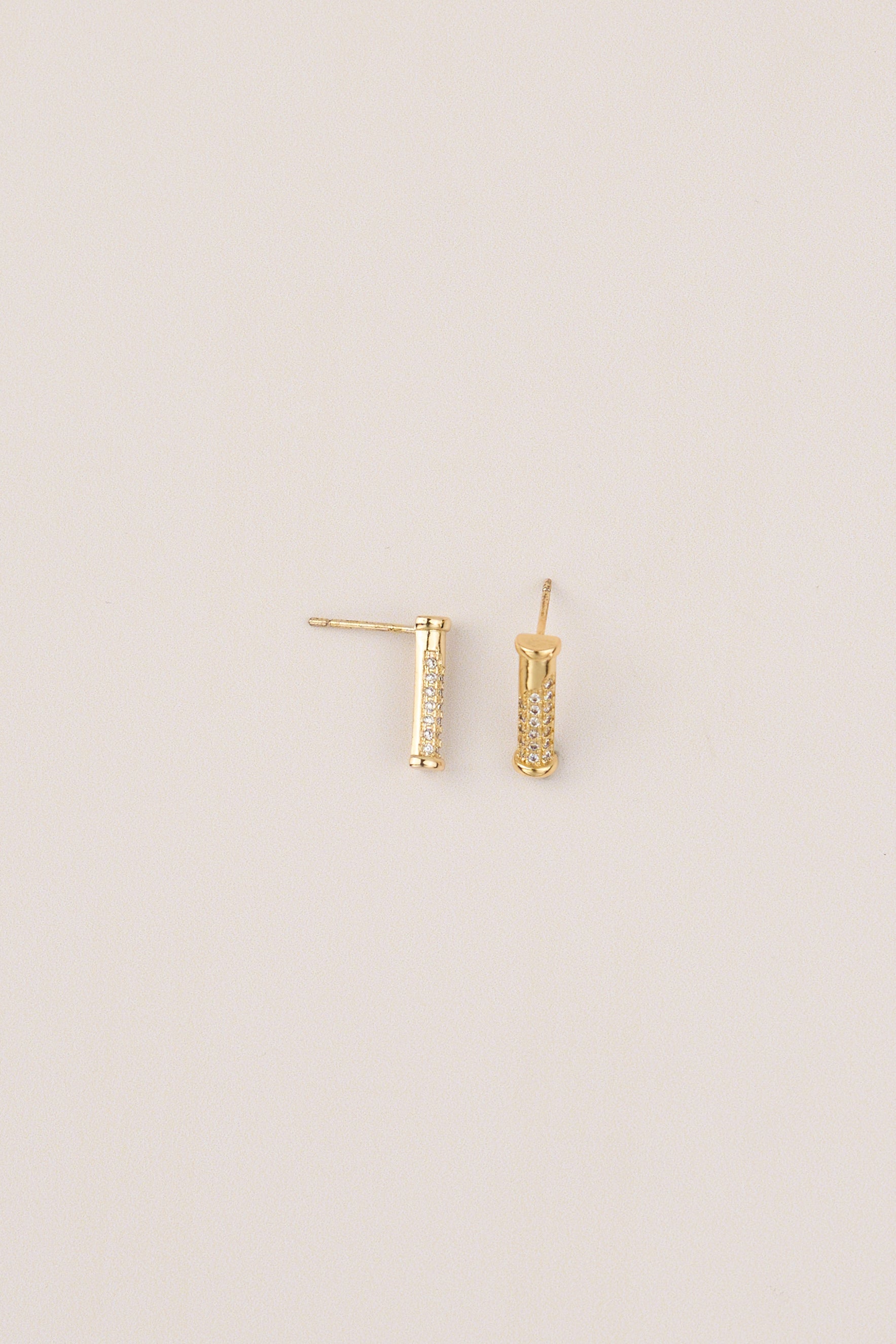 22 Carat Gold Plated Long Stone Earrings