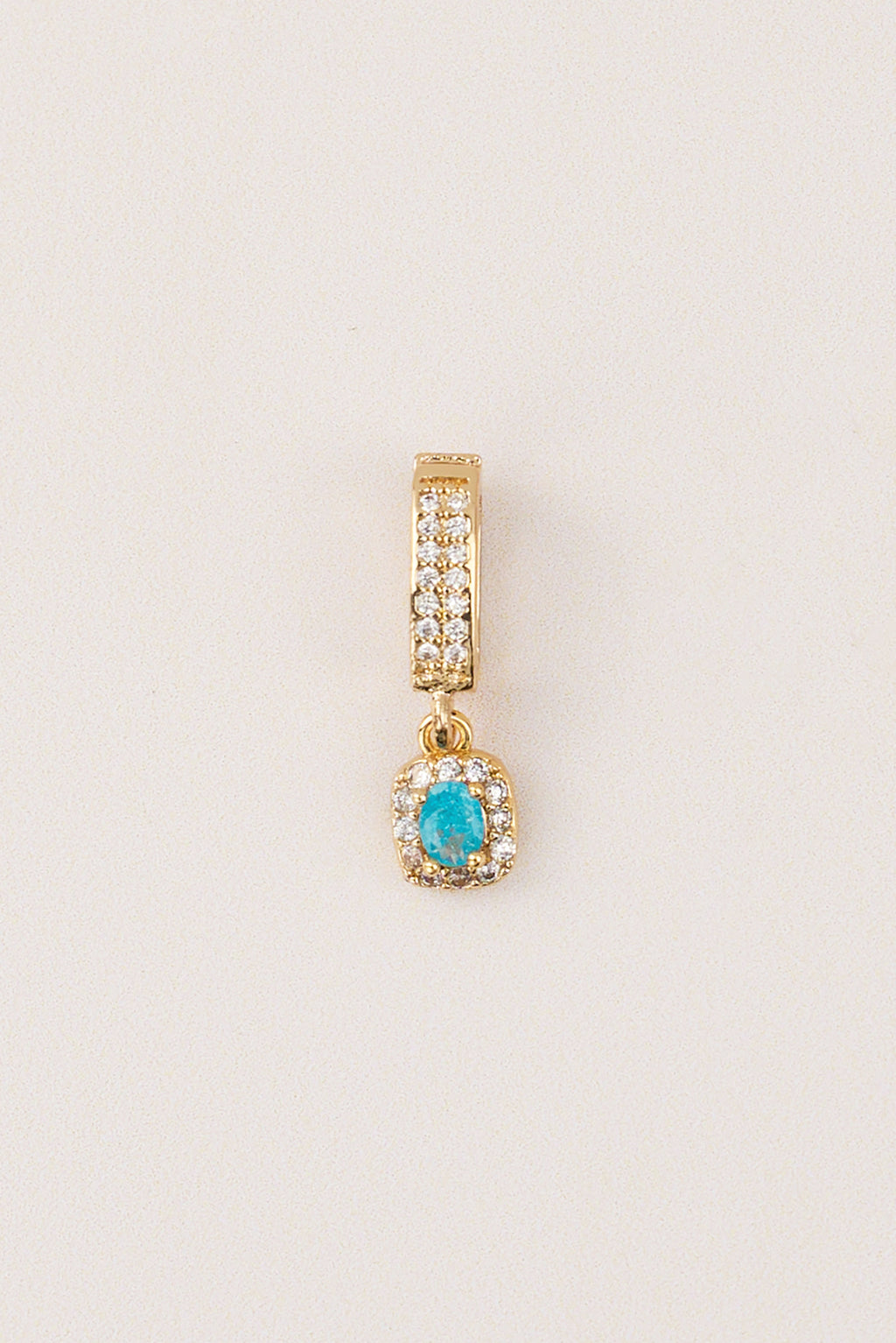 Gold Plated Quartz Charm
