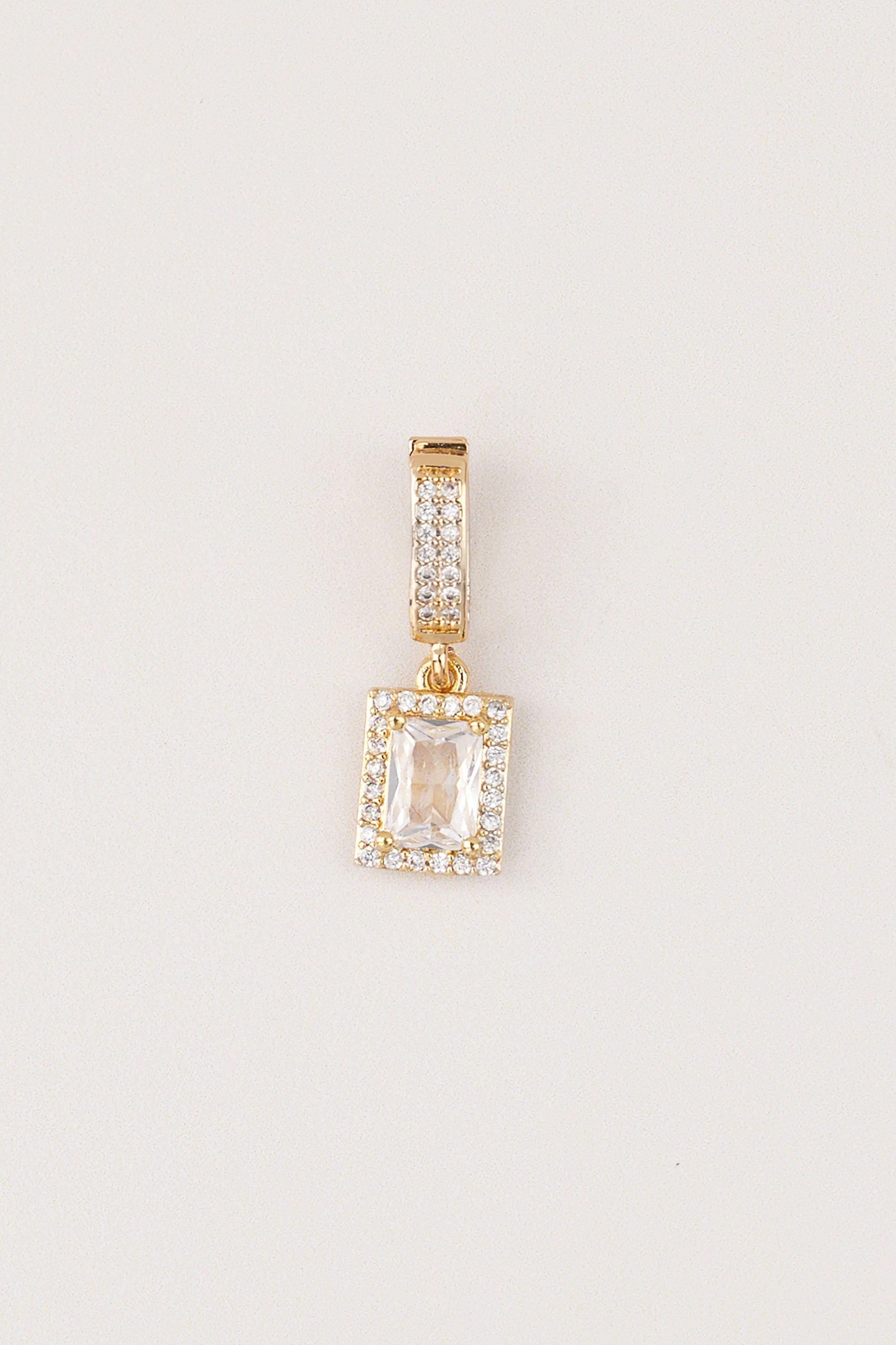 Gold Plated Design Stone Charm