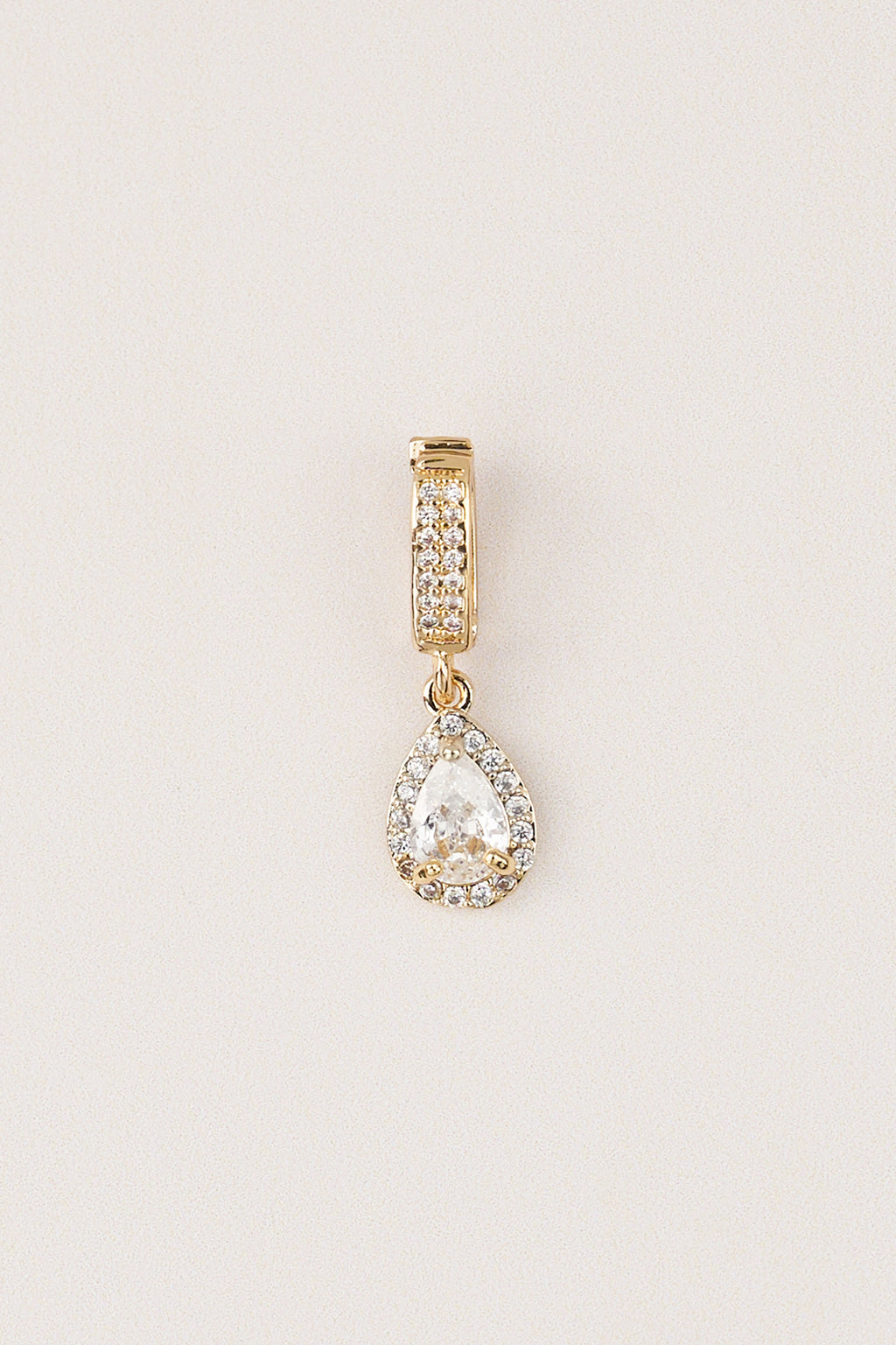 Gold Plated Drop Stone Charm