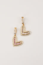 Altın Kaplama Tasarım Beyaz Yatsı Kalp Charm