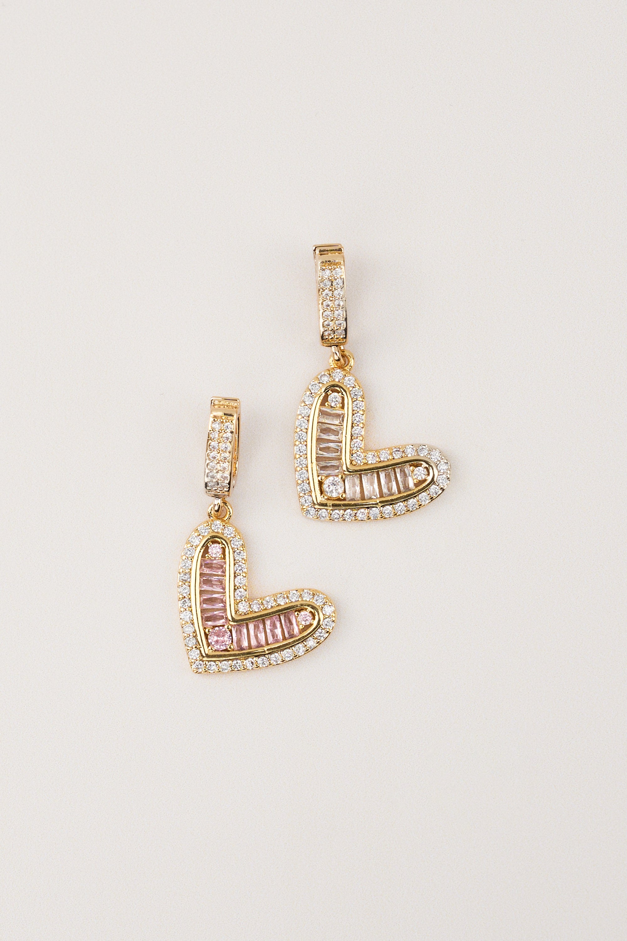 Gold Plated Design Pink Yashi Heart Charm