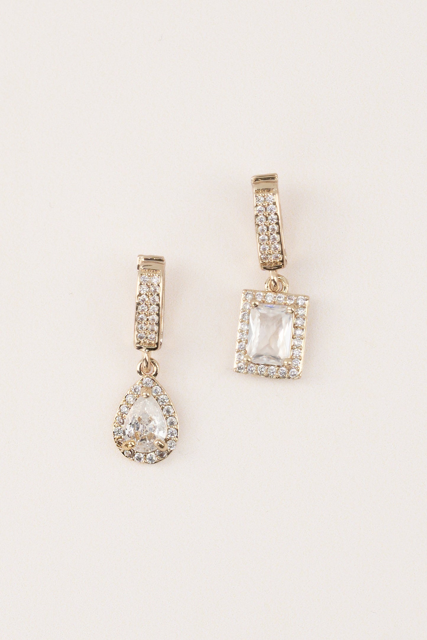 Gold Plated Drop Stone Charm