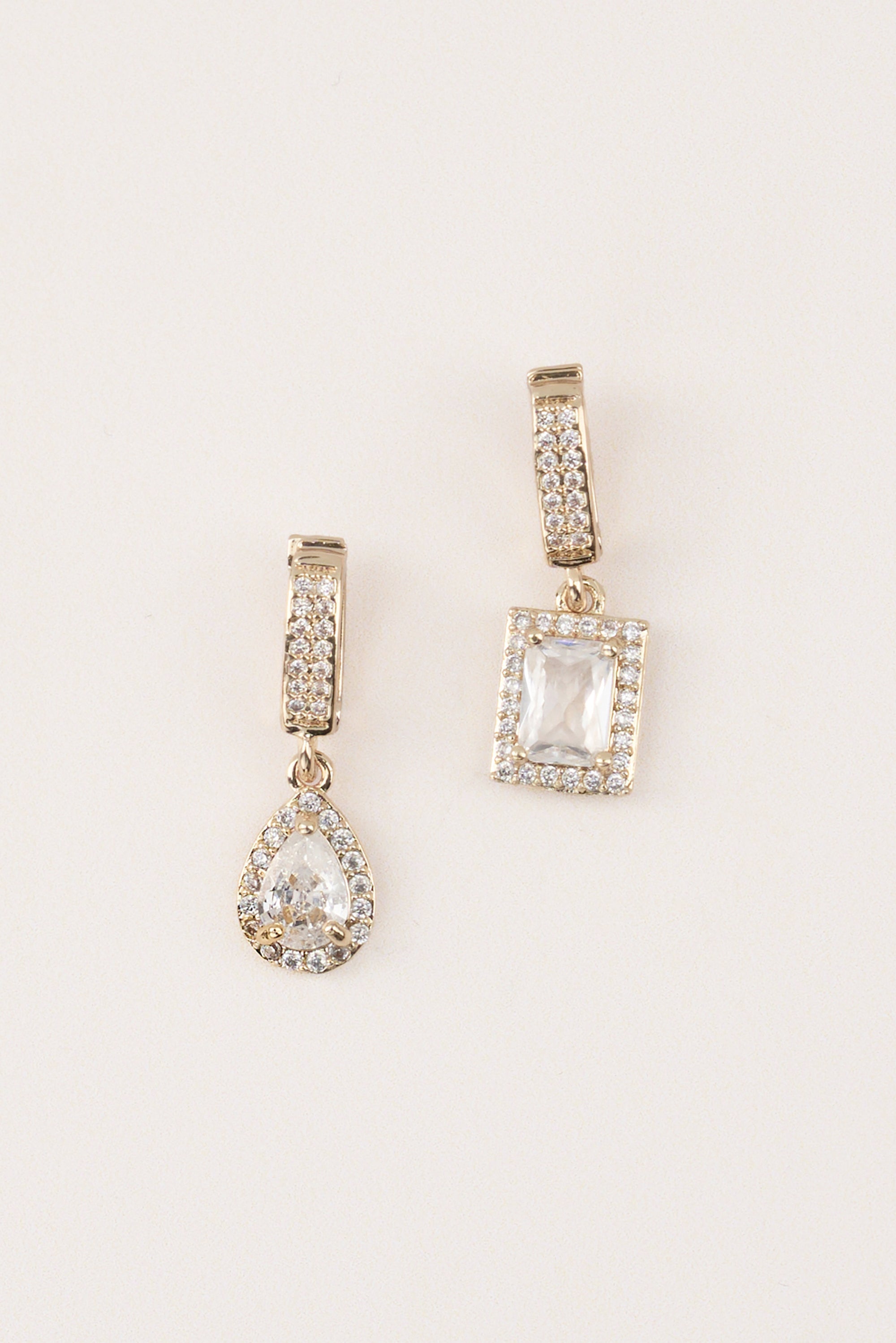Gold Plated Drop Stone Charm