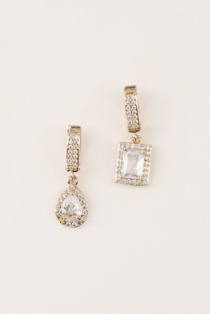 Gold Plated Drop Stone Charm
