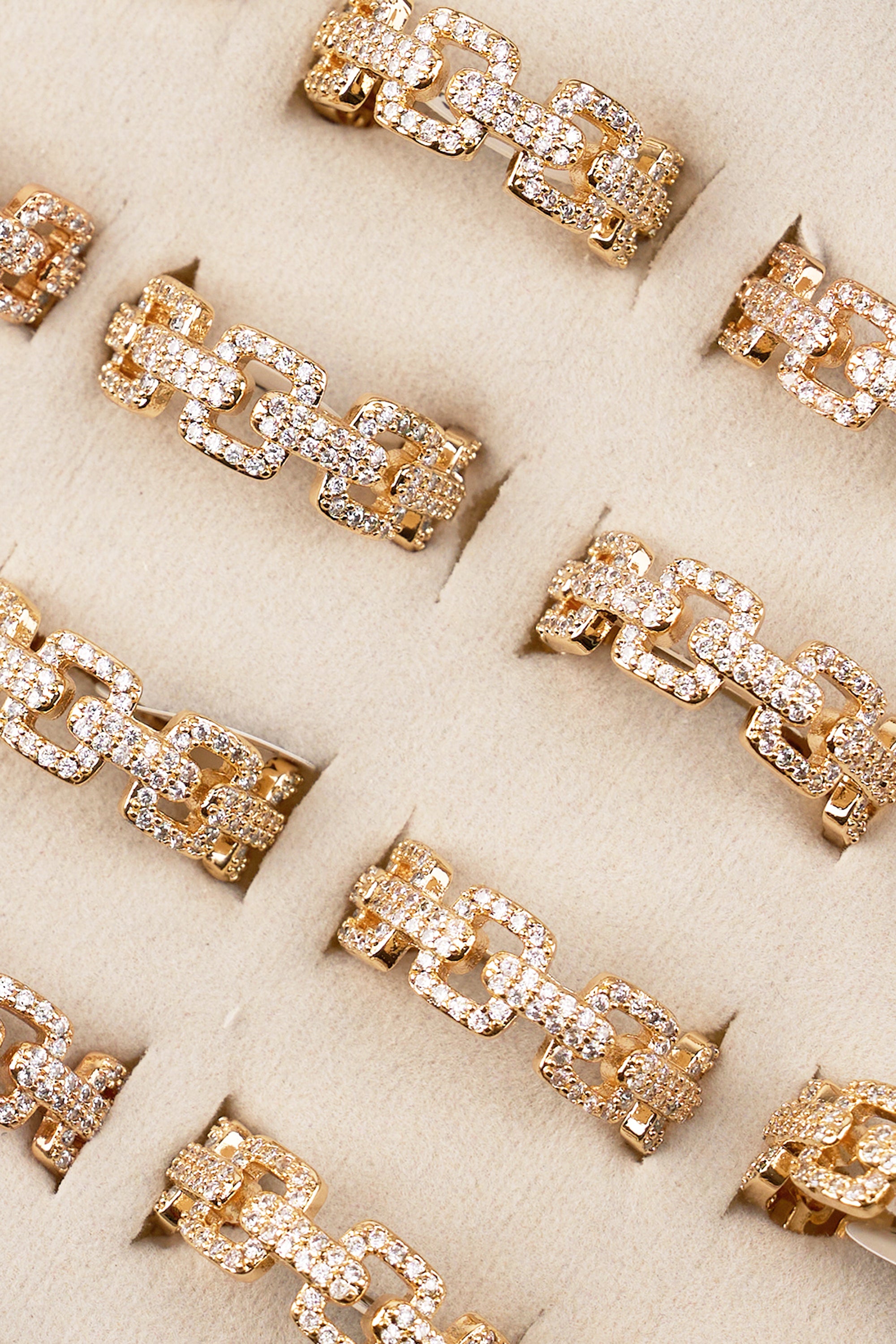 22 Carat Gold Plated Design Stone Ring Gold