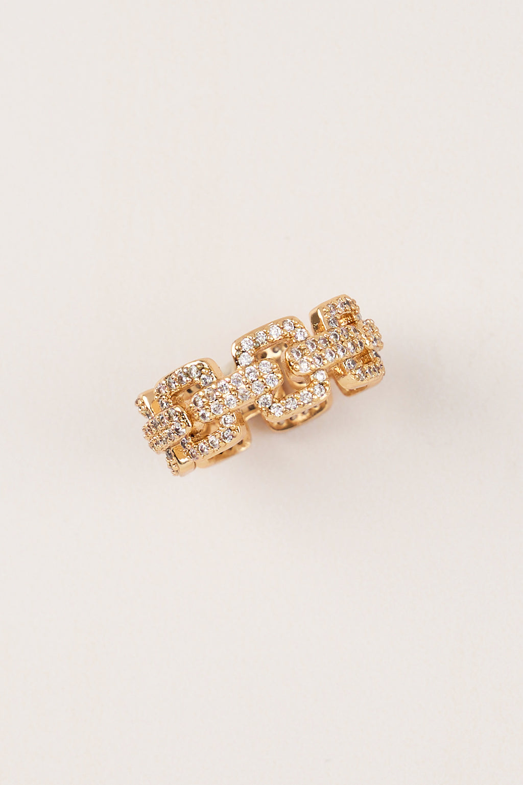 22 Carat Gold Plated Design Stone Ring Gold