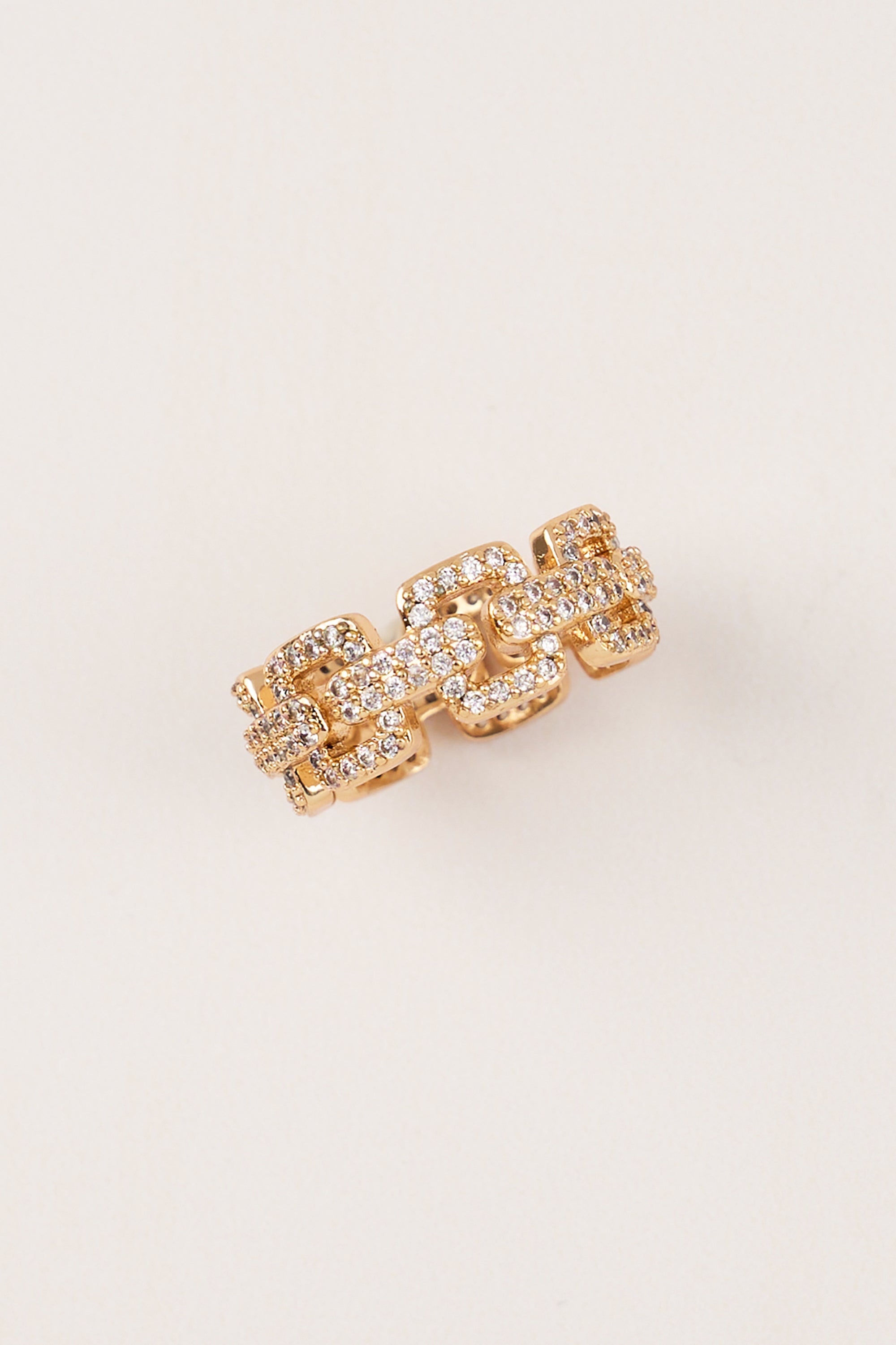 22 Carat Gold Plated Design Stone Ring Gold