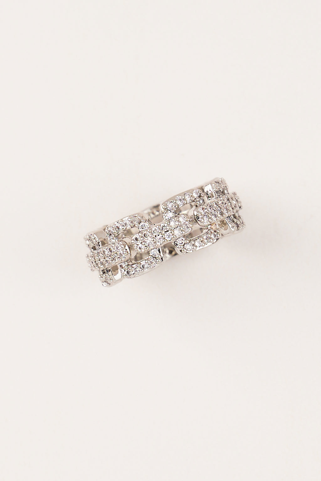 22 Carat Gold Plated Design Stone Ring Silver