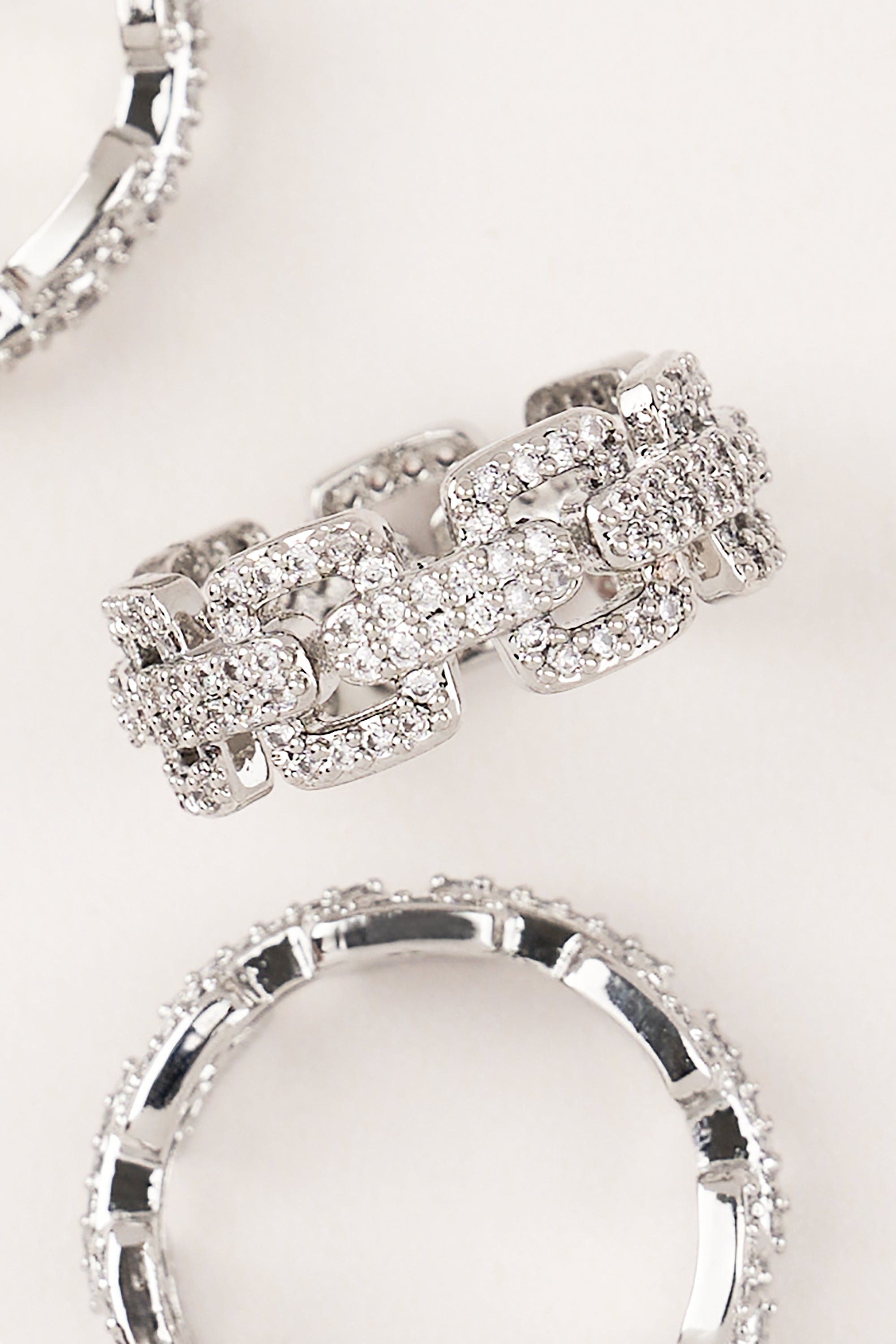 22 Carat Gold Plated Design Stone Ring Silver