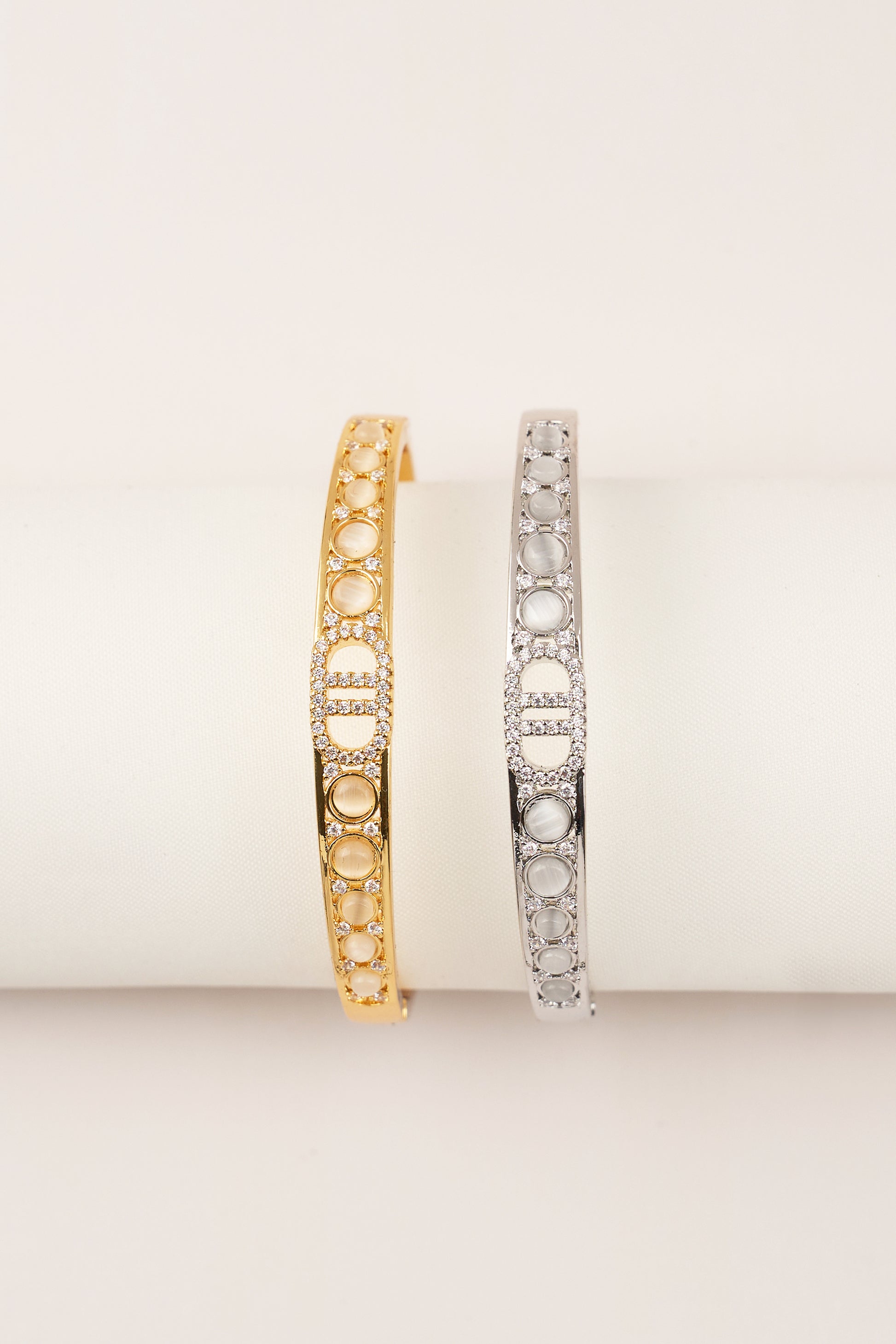 22K Gold Plated DD Bracelet Silver
