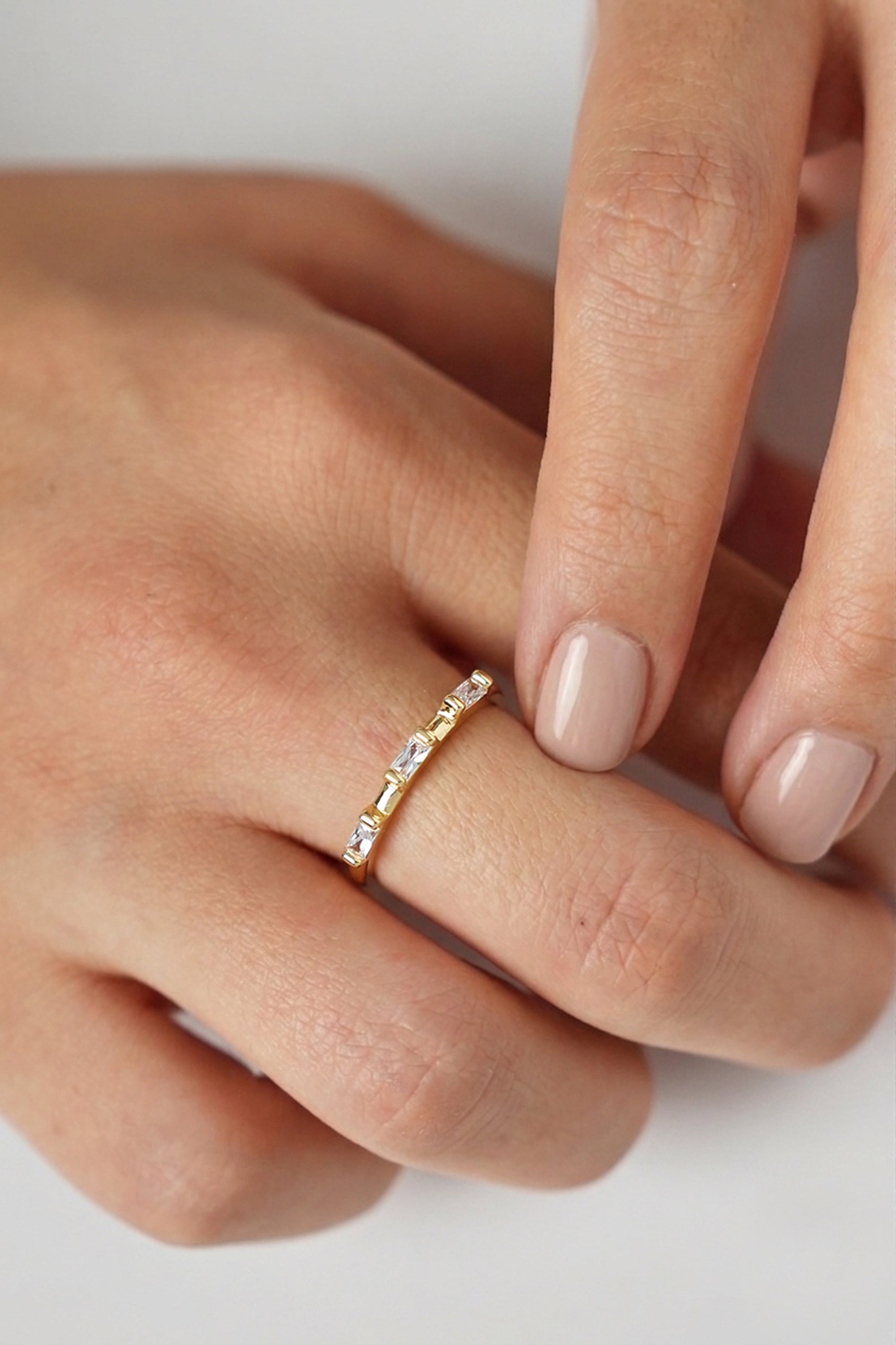 Altın Kaplama Minimal Yüzük