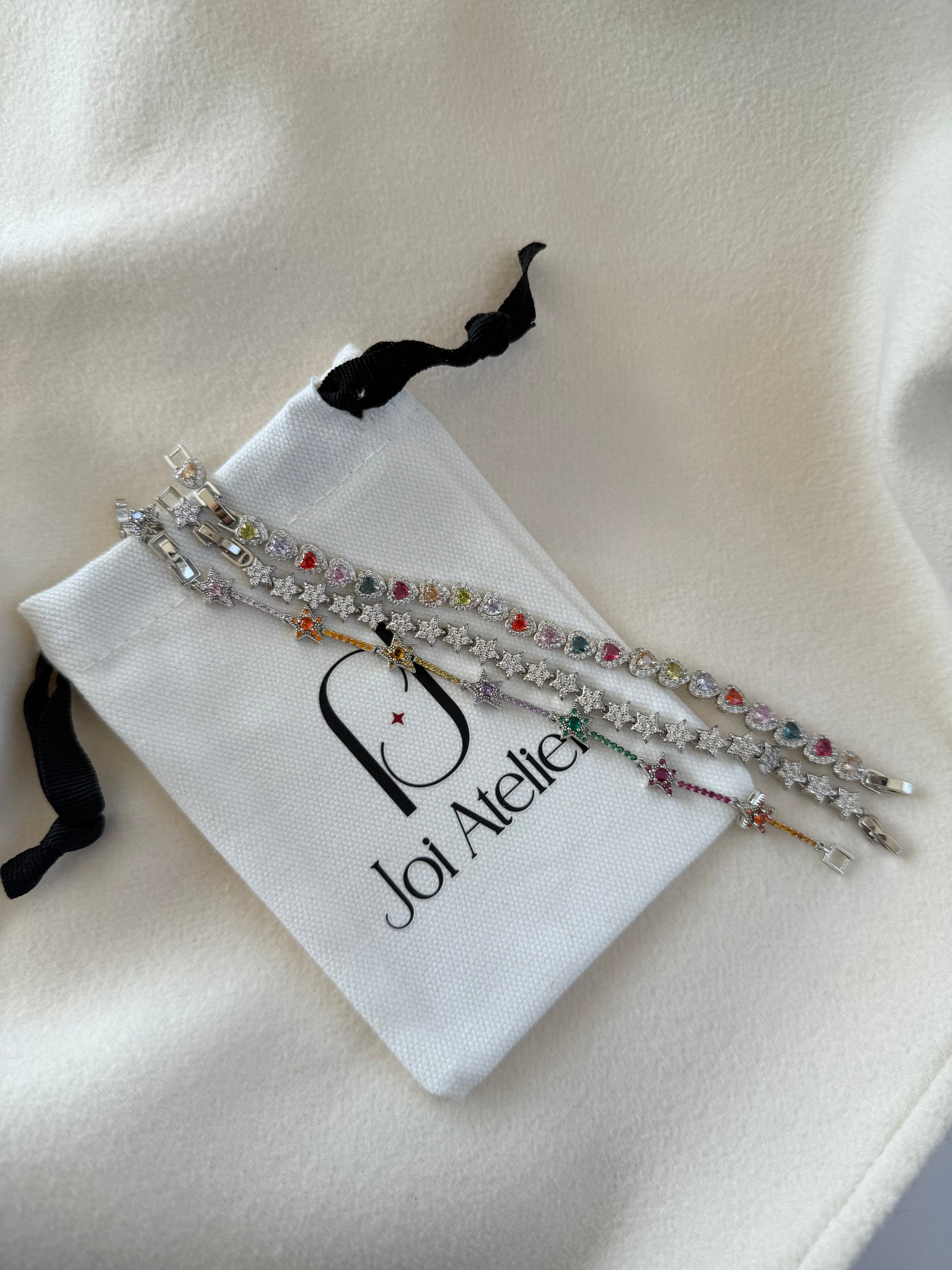 VIP Renkli Taşlı Yıldız Bileklik