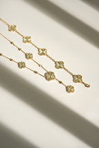 Altın Kaplama Beşli Yonca Bileklik