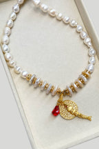 Gerçek İnci Özel Seri Charmlı Kolye