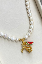 Gerçek İnci Özel Seri Free Palestine Kolye