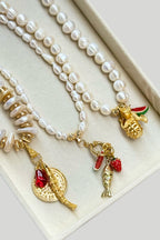 Gerçek İnci Özel Seri Free Palestine Kolye