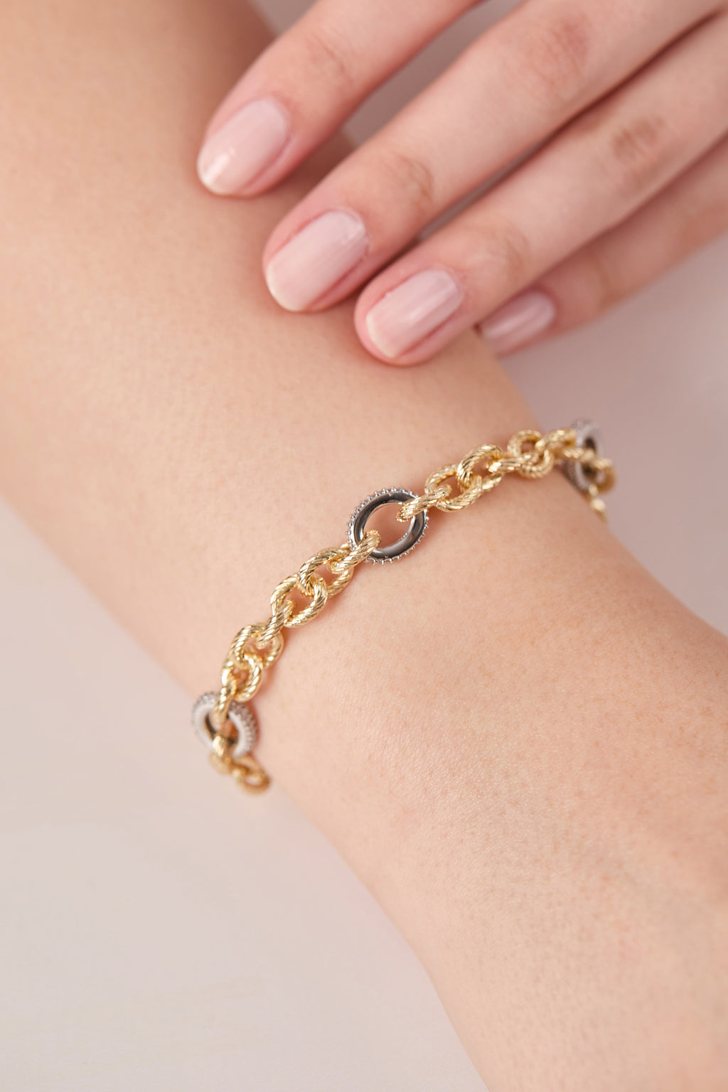 14K Gold Plated Hallow Bracelet