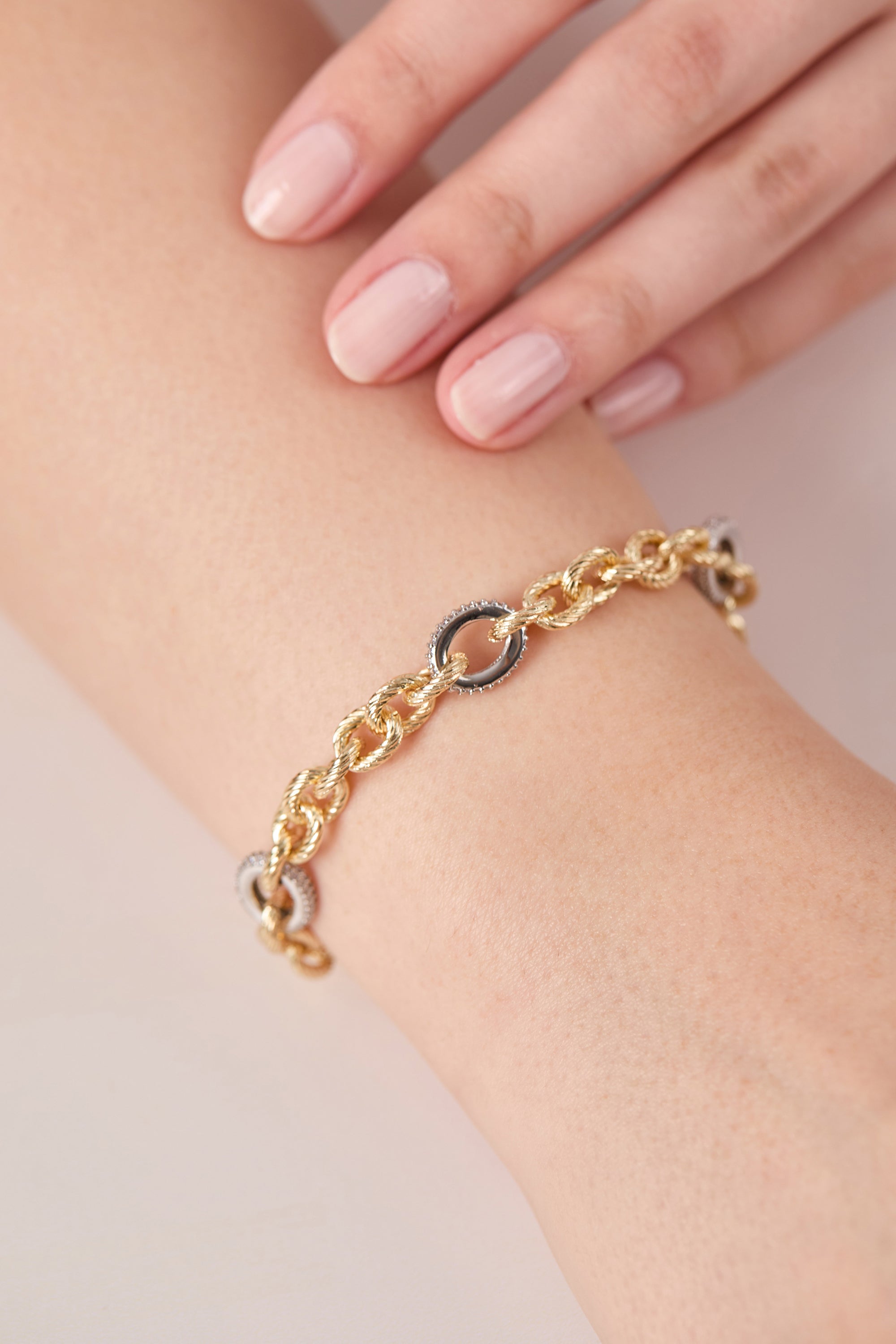 14K Gold Plated Hallow Bracelet