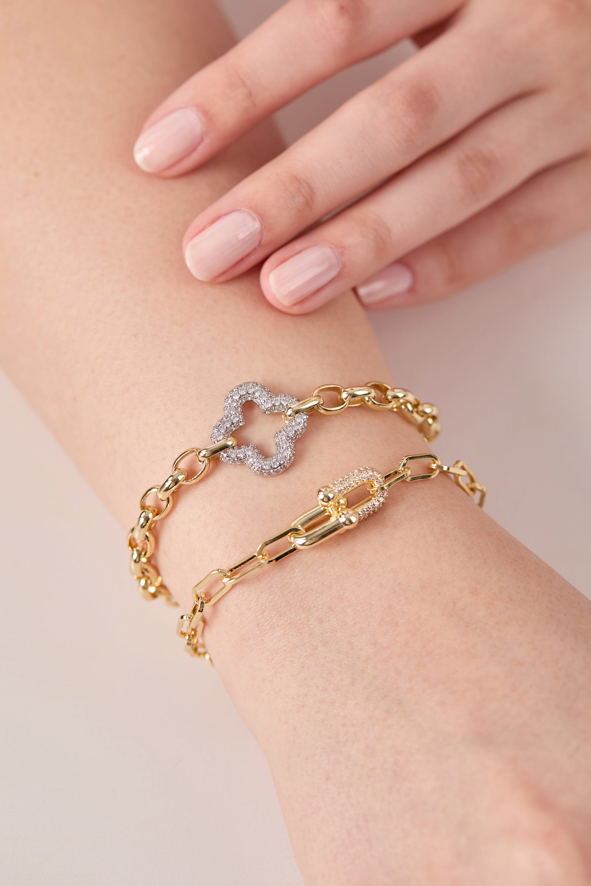 14K Gold Plated Charm Bracelet