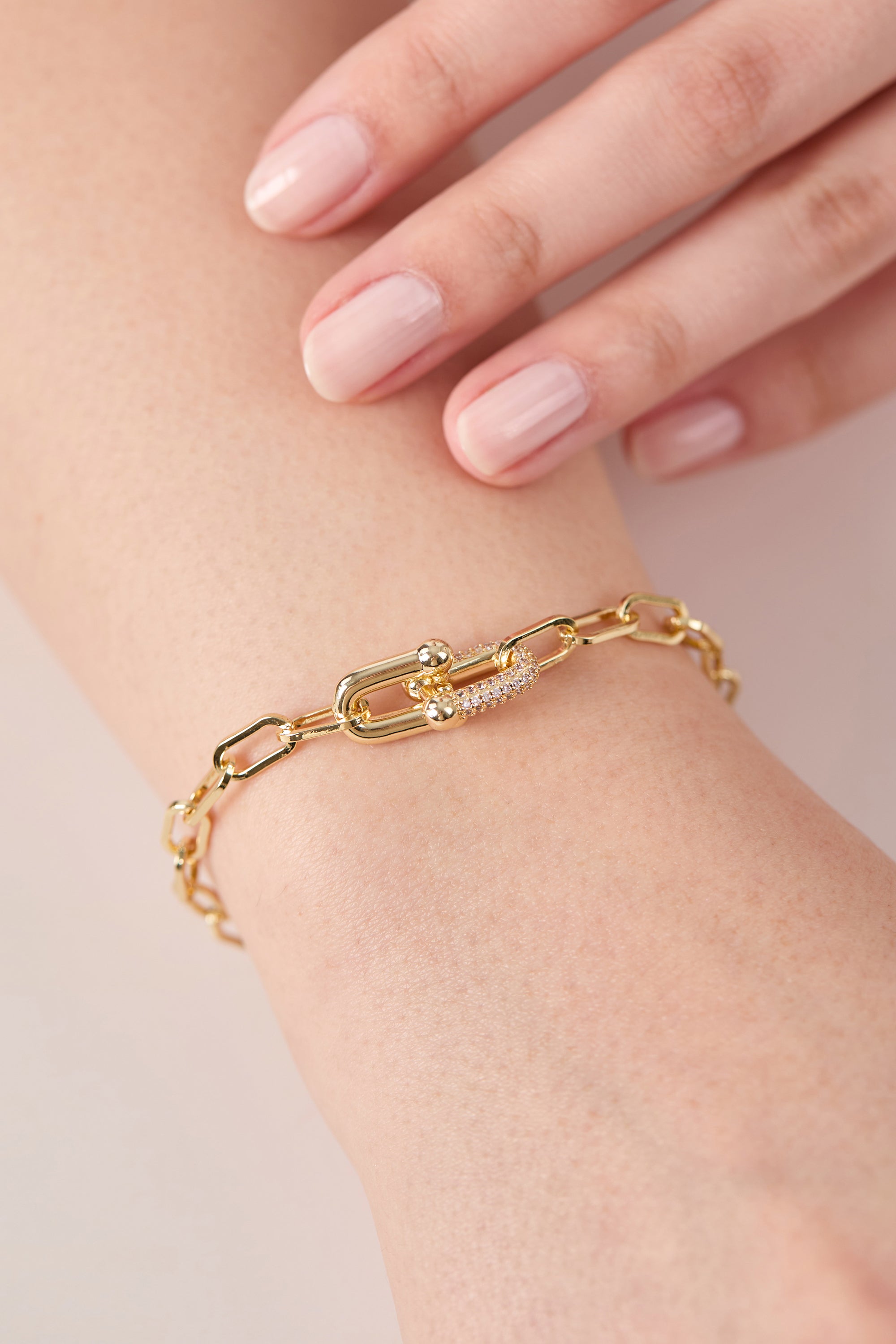 14K Gold Plated Charm Bracelet