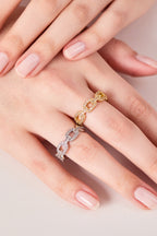 Rodyum Kaplama Elegance Yüzük Gold