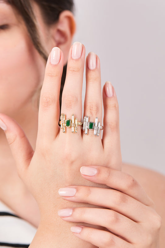 Rhodium Plated Timeless Ring