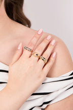 Rodyum Kaplama Miona Yüzük Gold