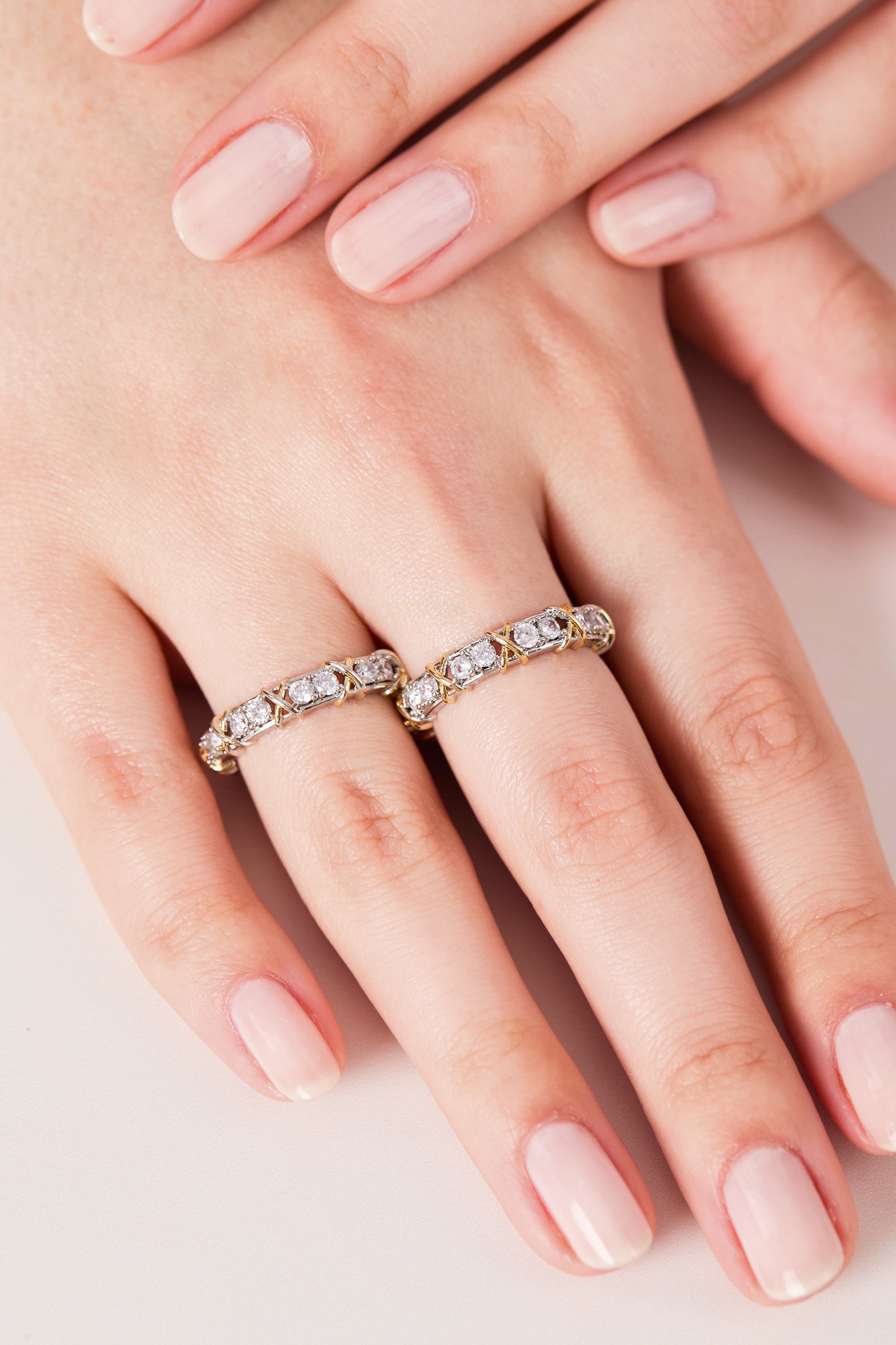 Rhodium Plated Tiff Ring